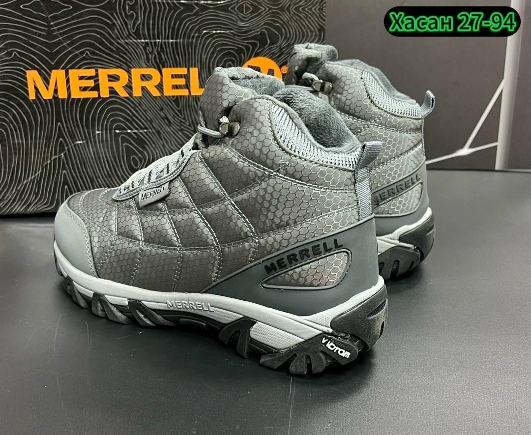 зимние ботинки merrell,зимние ботинки merrell textile grey,кроссовки мужские merrell,зимние кроссовки merrell,зимние ботинки merrell цвет серый