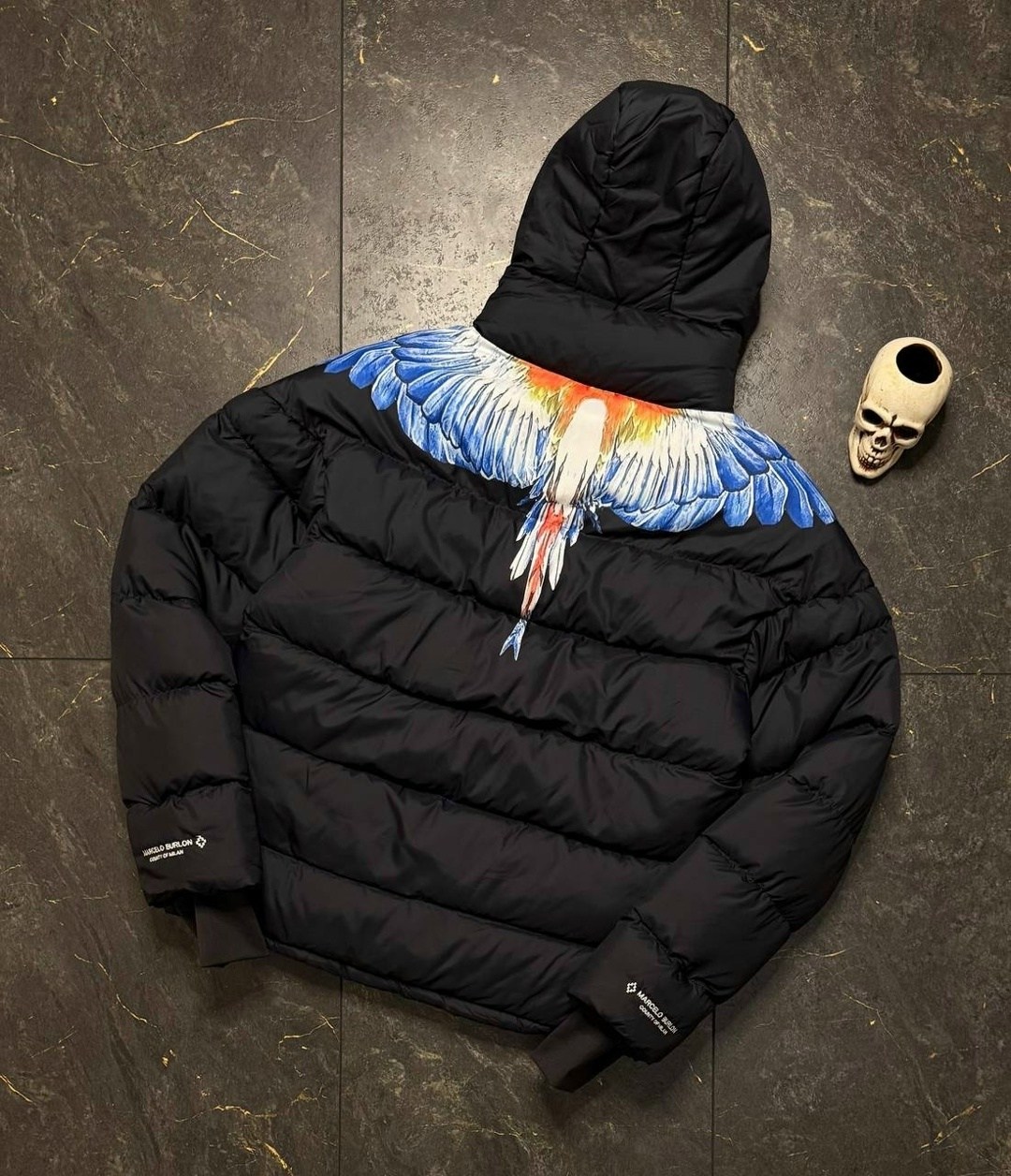 marcelo burlon пуховик,куртка пуховик,мужская зимняя куртка,мужской пуховик,пуховик