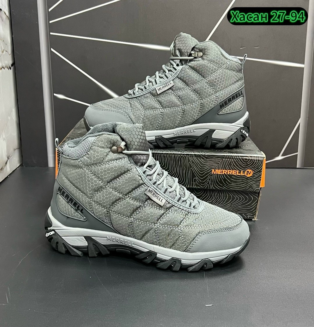 зимние ботинки merrell,зимние ботинки merrell textile grey,кроссовки мужские merrell,зимние кроссовки merrell,зимние ботинки merrell цвет серый