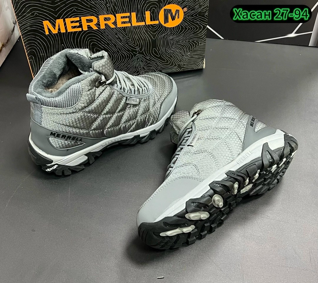 зимние ботинки merrell,зимние ботинки merrell textile grey,кроссовки мужские merrell,зимние кроссовки merrell,зимние ботинки merrell цвет серый