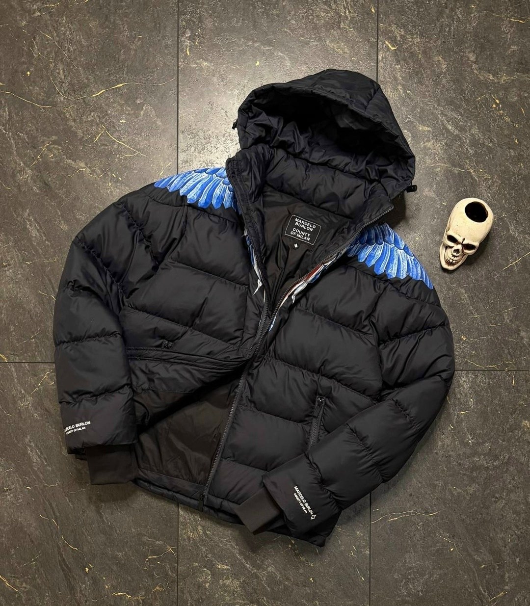 marcelo burlon пуховик,куртка пуховик,мужская зимняя куртка,мужской пуховик,пуховик