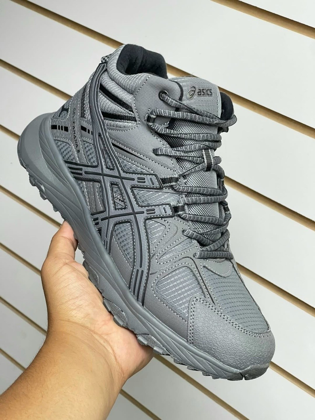 зимние кроссовки asics gel kahana 8 hi,кроссовки мужские asics gel kahana 8,кроссовки asics gel-kahana 8,кроссовки asics,зимние кроссовки asics gel kahana 8 hi цвет серый