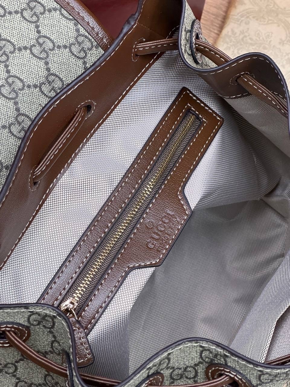 рюкзак gucci a123176 28/26/13 см коричнево-бежевый,женский рюкзак gucci,рюкзак gucci,рюкзак гуччи белый,рюкзак женский гуччи