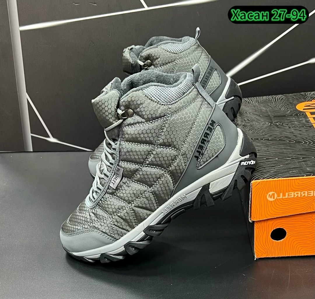 зимние ботинки merrell,зимние ботинки merrell textile grey,кроссовки мужские merrell,зимние кроссовки merrell,зимние ботинки merrell цвет серый