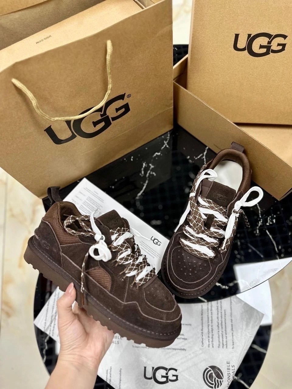 ,кроссовки ugg,кроссовки женские,кроссовки ugg lowmel chestnut коричневый,повседневные кроссовки