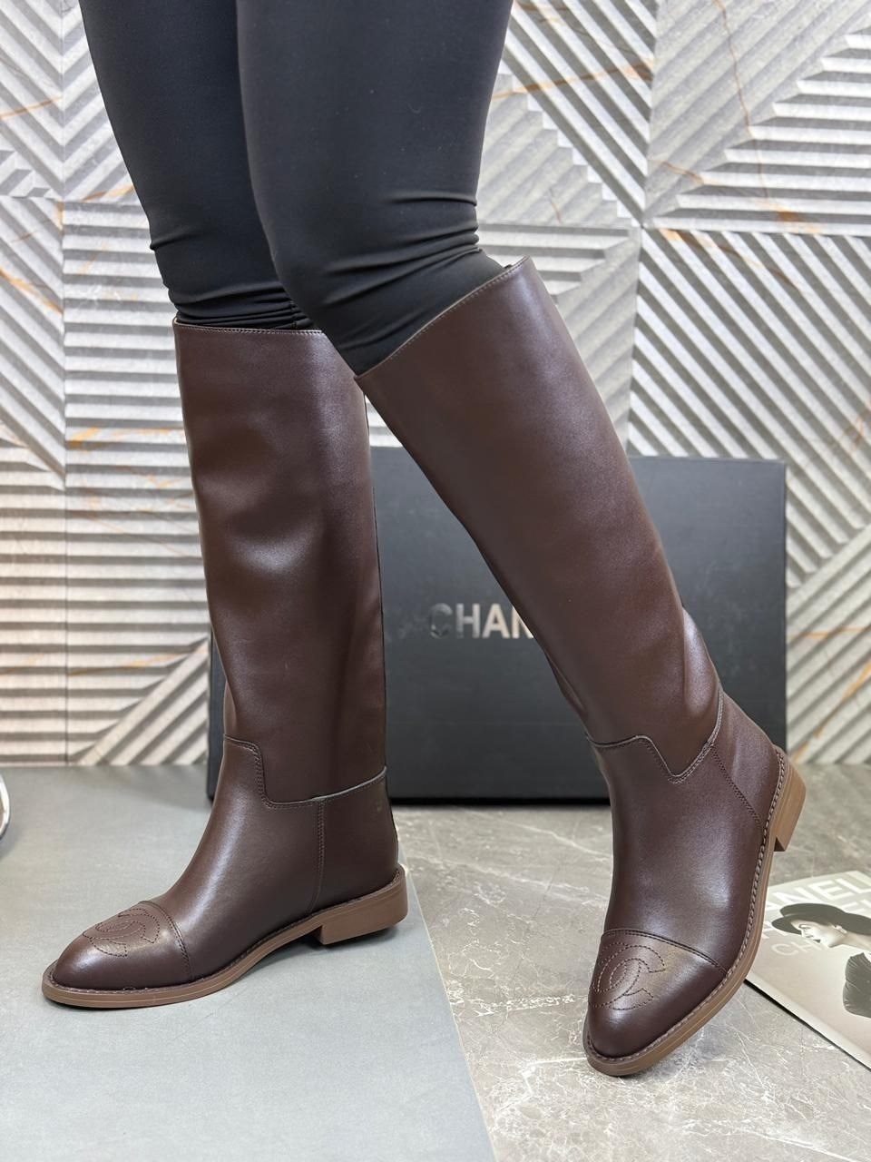 сапоги chanel,сапоги шанель,женские сапоги,кожаные сапоги,сапоги