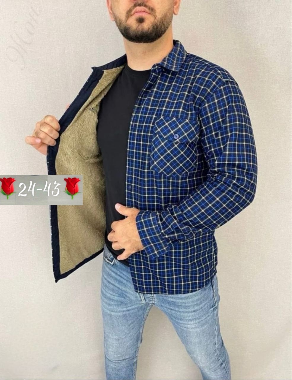 рубашка теплая на флисе,рубашка на меху,рубашка в клетку теплая h&h fashion,рубашка мужская утепленная,мужская клетчатая рубашка