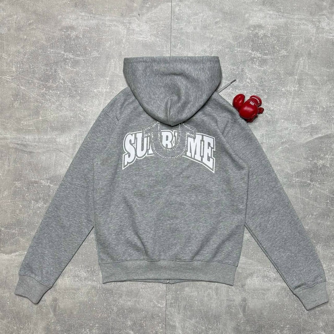 толстовка,мужская толстовка,толстовка supreme small box drawcord zip up hooded sweatshirt heather grey,толстовкa на молнии с капюшоном,толстовка supreme