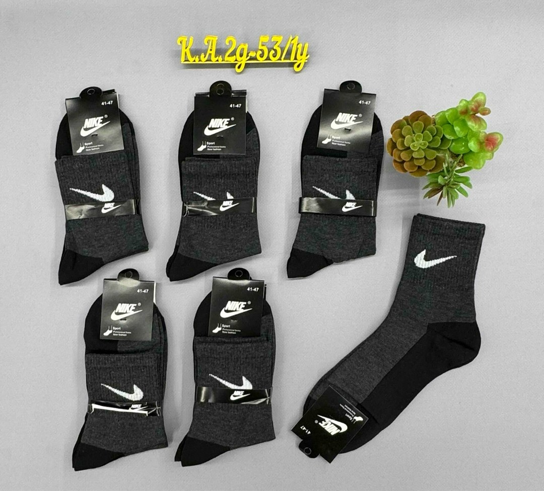 мужские носки nike 41-47 набор 10 пар,комплект носков мужских nike hc5 серых 41-47 5 пар,носки мужские,носки мужские 10 пар nike,комплект носков мужских nike hc10 черных 41-47 10 пар