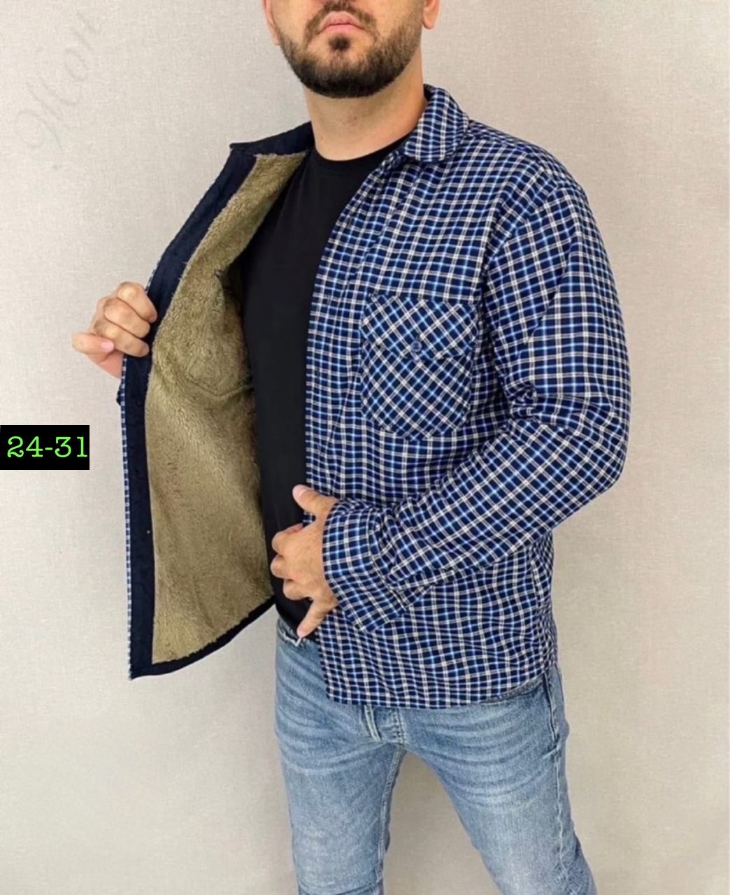 рубашка теплая на флисе,рубашка на меху,рубашка в клетку теплая h&h fashion,мужская клетчатая рубашка,рубашка теплая мужская