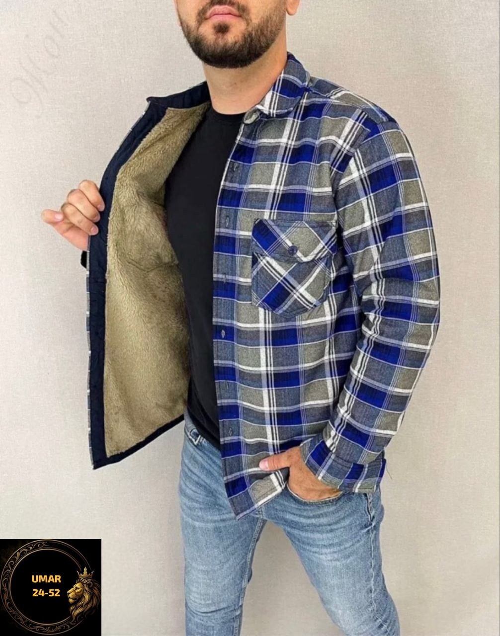 рубашка теплая на флисе,рубашка в клетку теплая h&h fashion,мужская клетчатая рубашка,рубашка теплая мужская,рубашка на меху