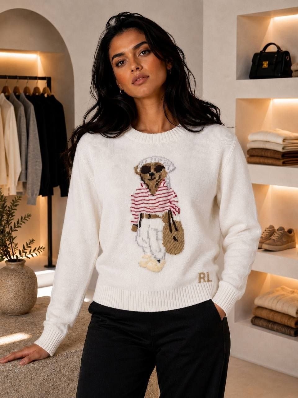 polo ralph lauren джемпер bear,женский свитер ralph lauren,polo ralph lauren джемпер с принтом polo bear,polo ralph lauren bear sweater,свитер polo ralph lauren
