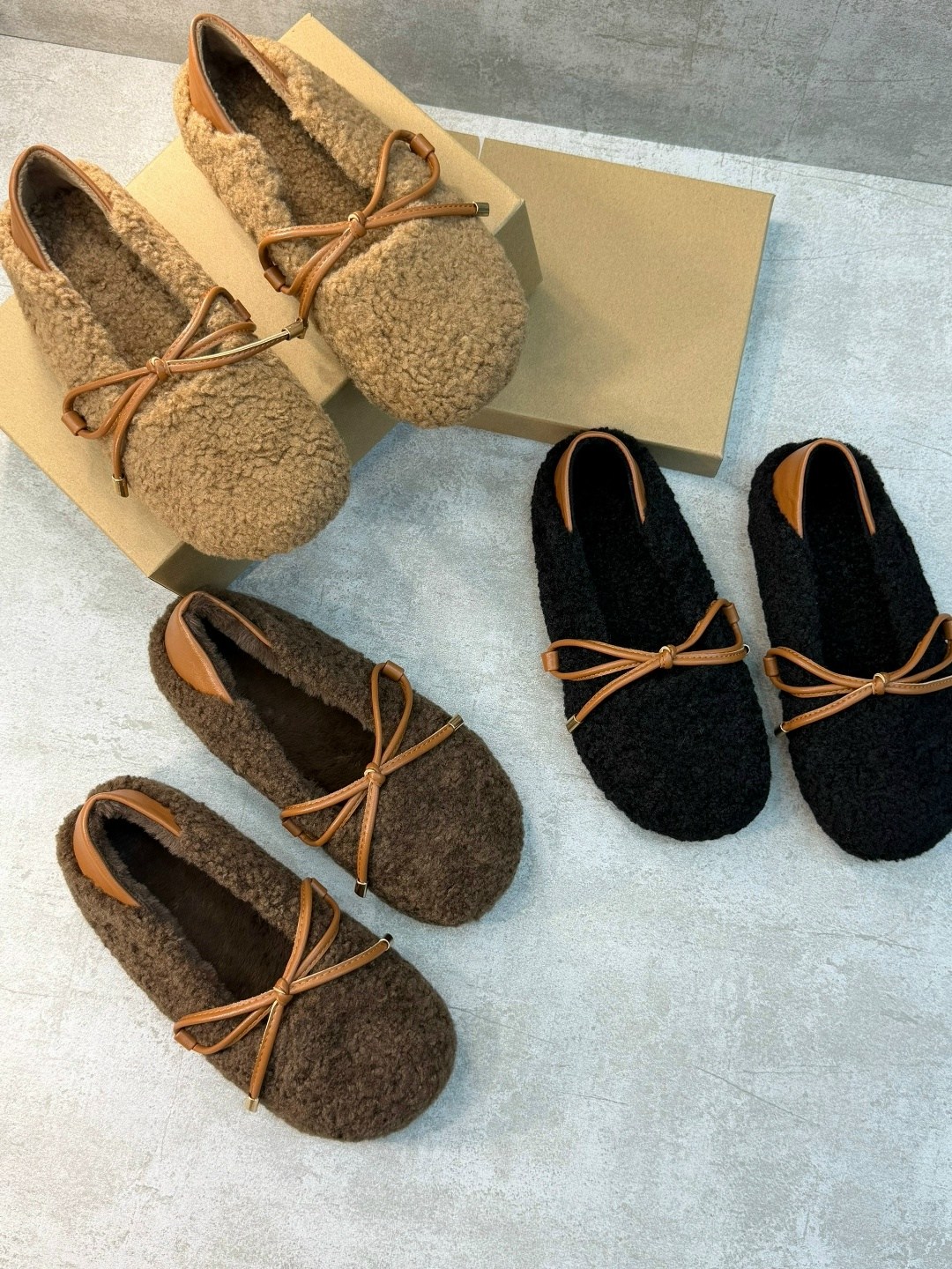 , женская,женские балетки laofer на плоской подошве из овечьей шерсти,женская  из овечьей шерсти на плоской подошве,теплая