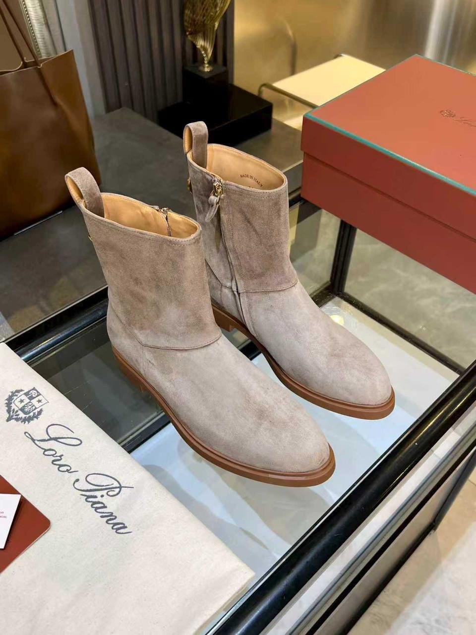 loro piana ботинки,,ботинки женские натуральная замша,замшевые ботинки,ботинки женские из замши