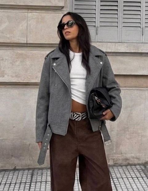 куртка косуха,косуха винтажная куртка кожаная oversize серая monyken,косуха оверсайз,кожаная куртка косуха,женская косуха