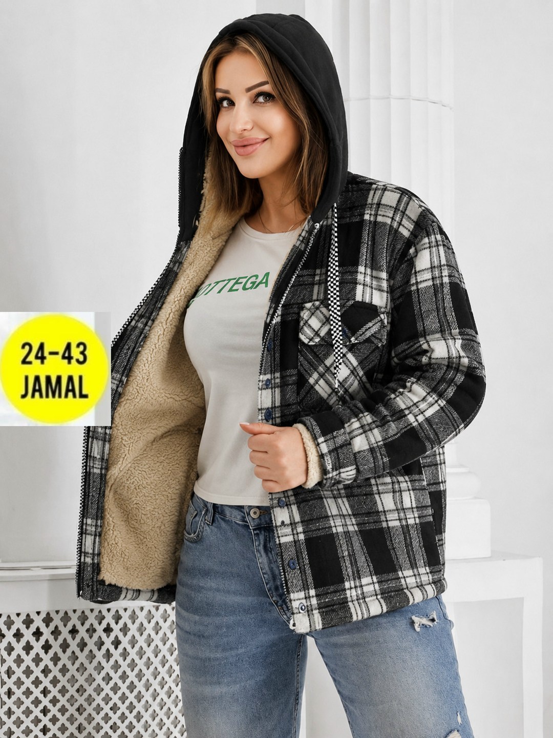 худи оверсайз теплая в клетку удлиненная roza fashion,теплая рубашка оверсайз в клетку с капюшоном,рубашка женская,теплая рубашка,рубашка на меху
