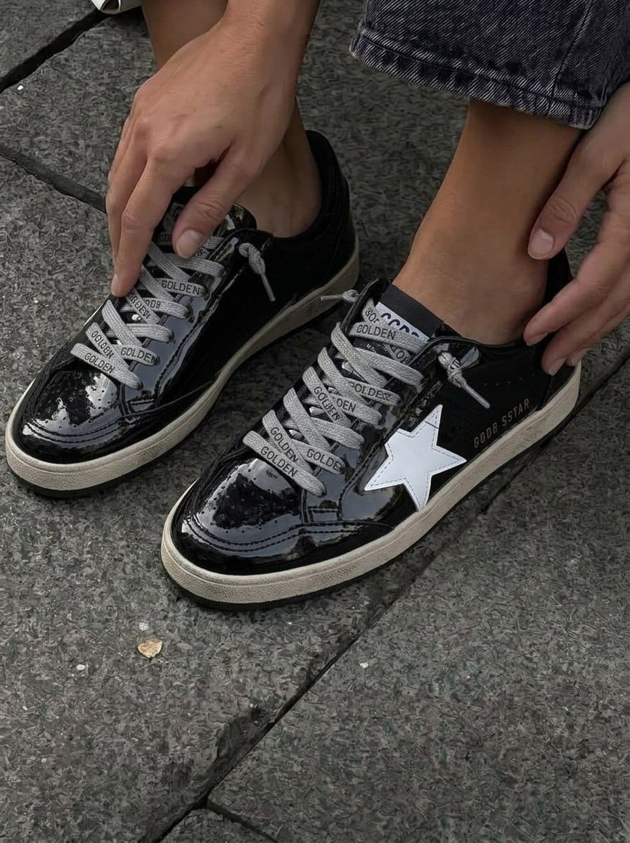golden goose кеды hi star на платформе черный,,кеды golden goose,кроссовки ball star черного и белого цвета golden goose,кеды hi star golden goose черный