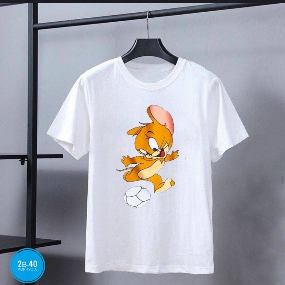 футболки женская,футболка том и джерри,футболка с принтом tom and jerry,принт футболки,футболка с принтом том и джерри