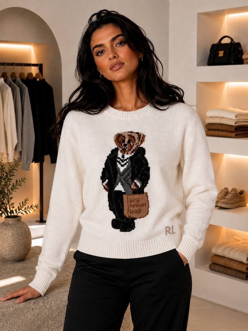 женский свитер ralph lauren,ralph lauren polo bear,свитер polo ralph lauren,свитер с мишками,ralph lauren polo bear sweater