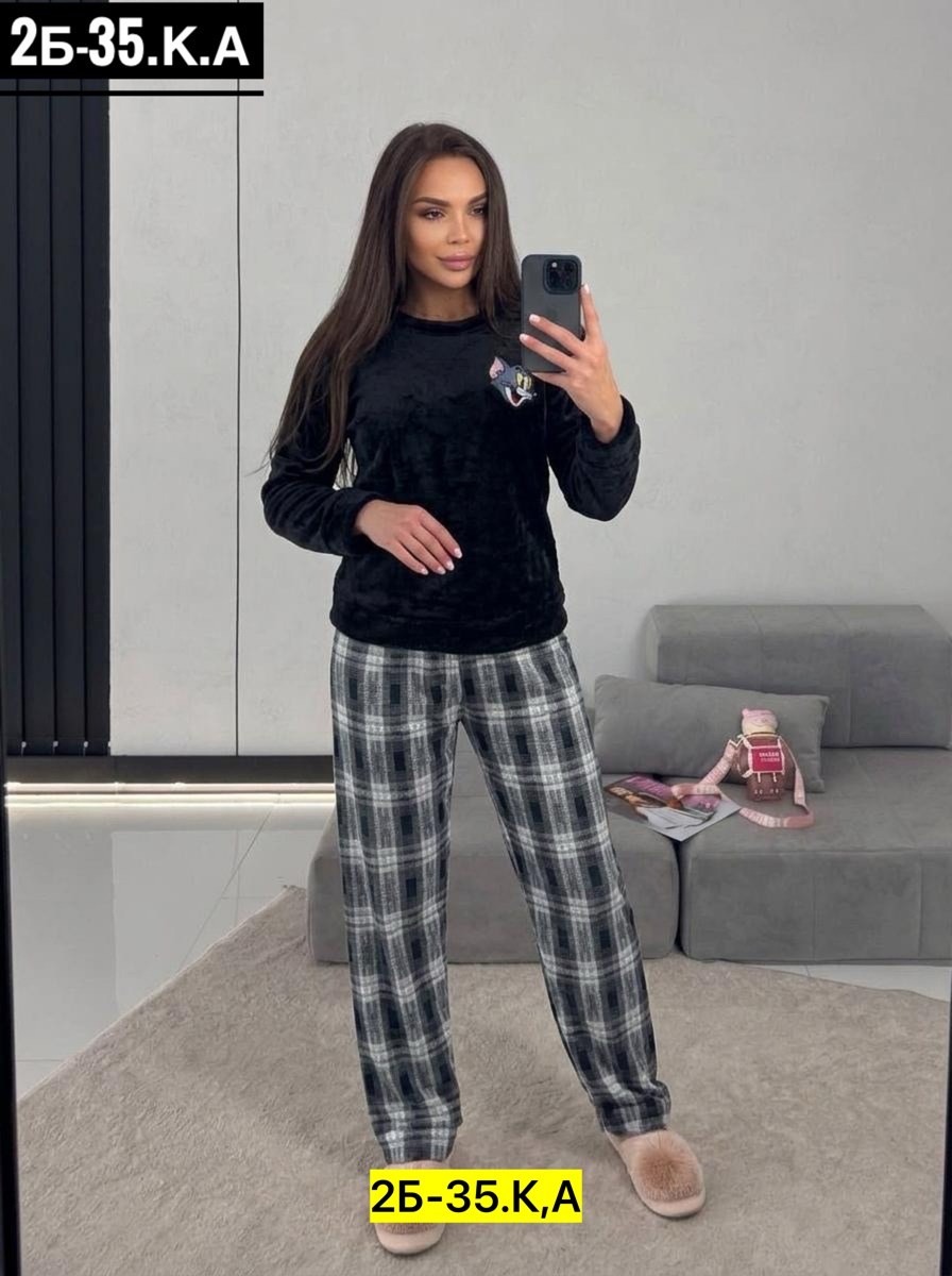 костюм теплый женский домашний пижама плюшевая h’rose brand,пижамы женски,пижама,пижама женская теплая,пижамы домашняя
