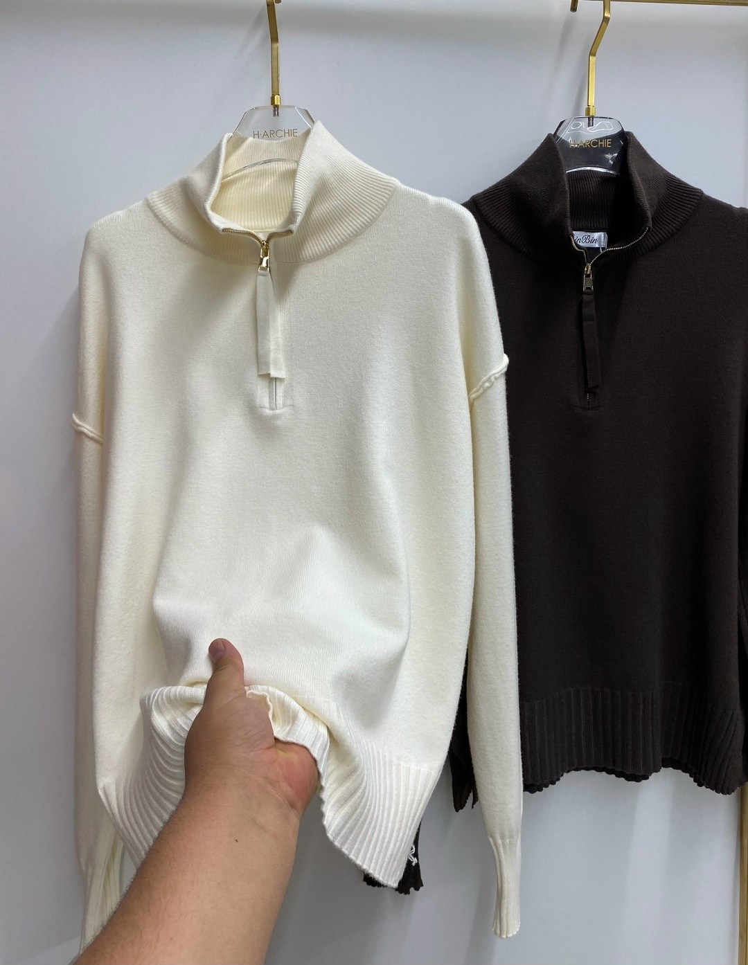 свитер оверсайз с горлом на молнии kk fashion,женский свитер,кофта женская,свитер оверсайз с горлом на молнии,вязаный джемпер с воротником-стойкой на молнии