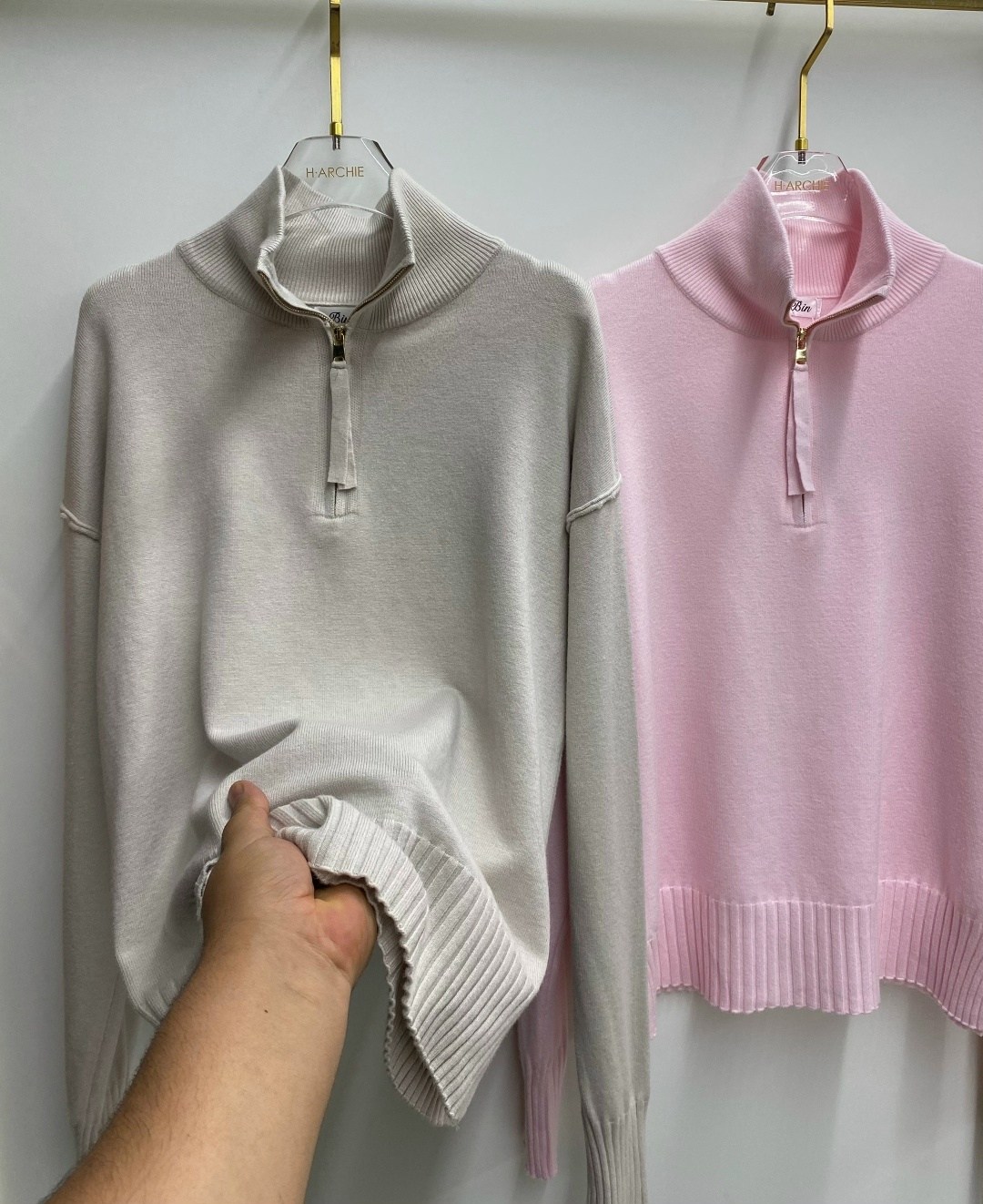 свитер оверсайз с горлом на молнии kk fashion,женский свитер,кофта женская,свитер оверсайз с горлом на молнии,вязаный джемпер с воротником-стойкой на молнии