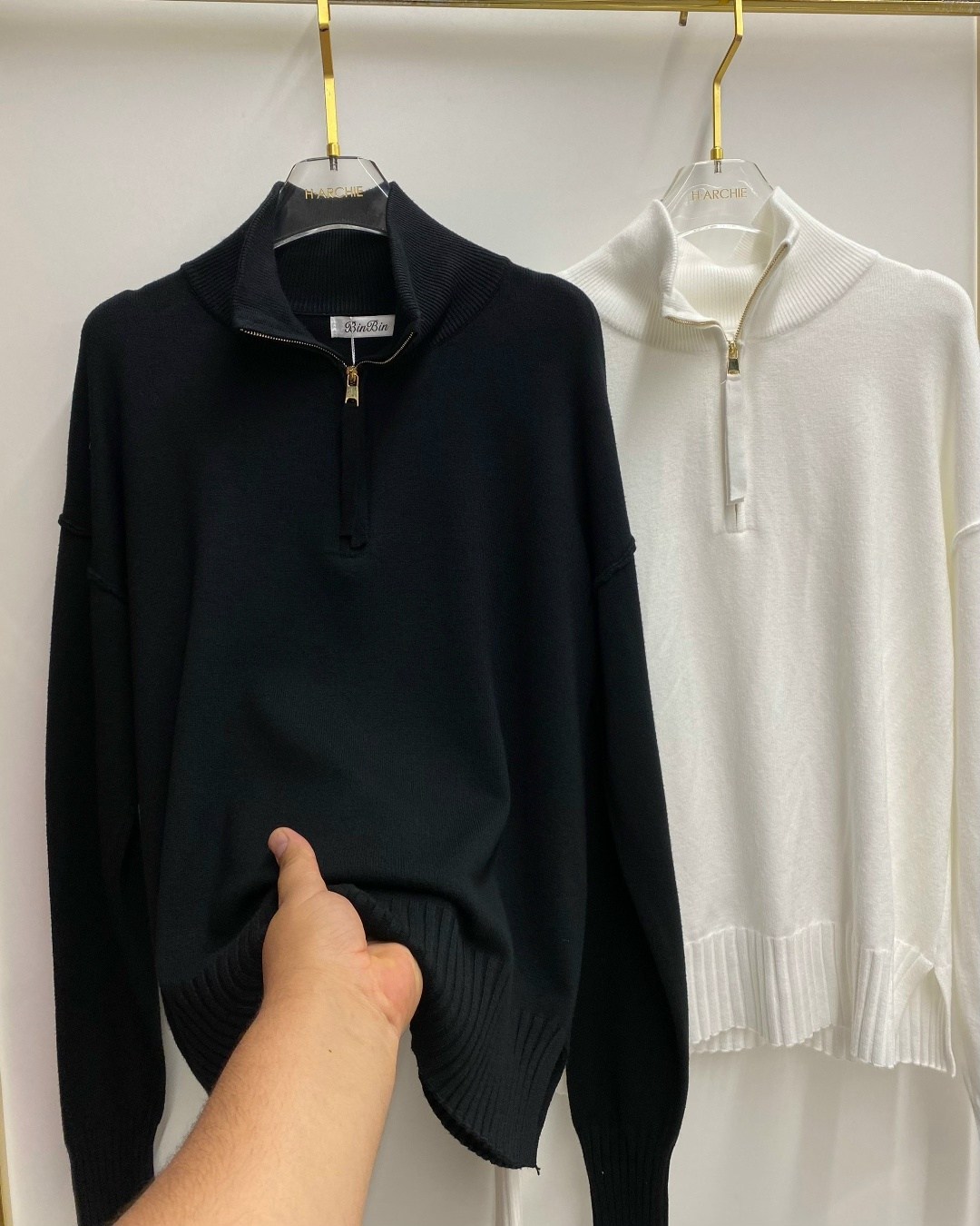 свитер оверсайз с горлом на молнии kk fashion,женский свитер,кофта женская,свитер оверсайз с горлом на молнии,вязаный джемпер с воротником-стойкой на молнии