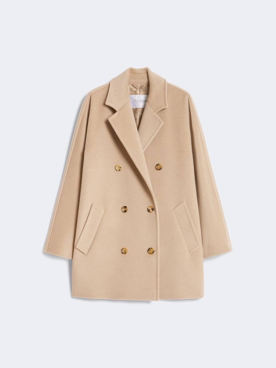пальто классическое,бежевое пальто,женское пальто,max mara,шерстяное пальто