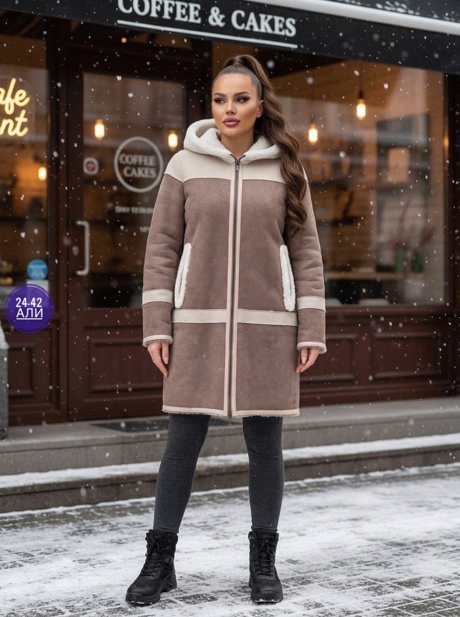 зимняя дубленка,дубленка женская,дубленка женская зимняя h'rose brand,длинная зимняя дубленка из экокожи с капюшоном fasonika,дубленка зимняя с капюшоном