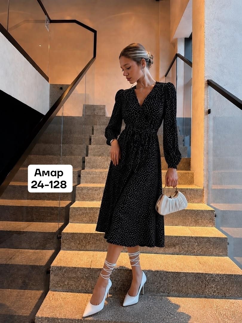 женское платье в горошек,платье женское,платье женское в пол,женское платье миди,платье в горошек миди