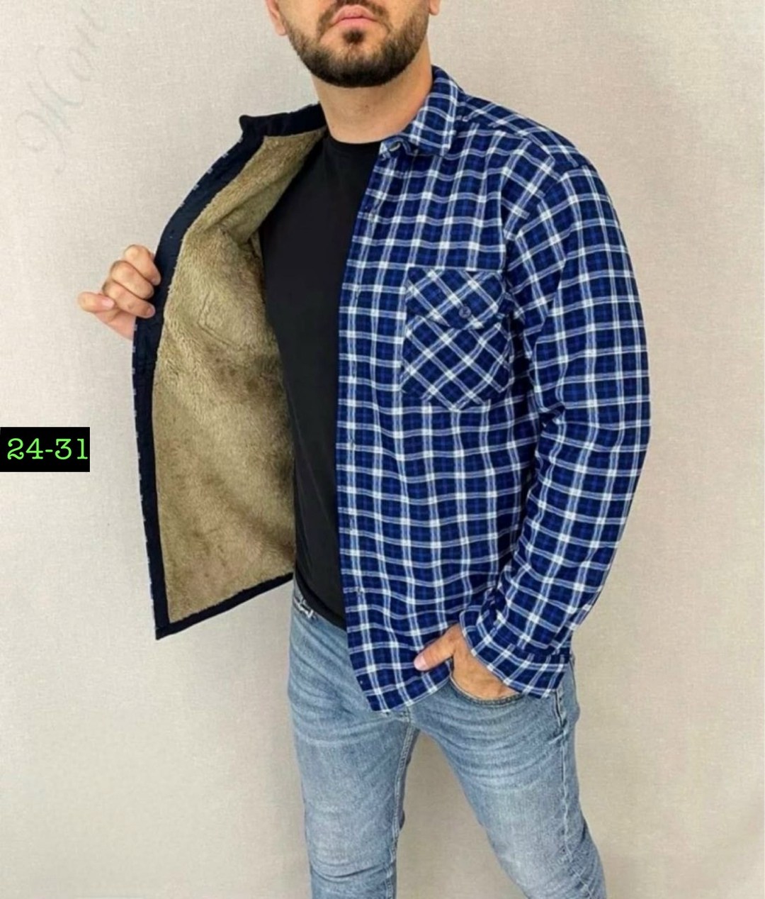 рубашка теплая на флисе,рубашка на меху,рубашка в клетку теплая h&h fashion,мужская клетчатая рубашка,рубашка теплая мужская