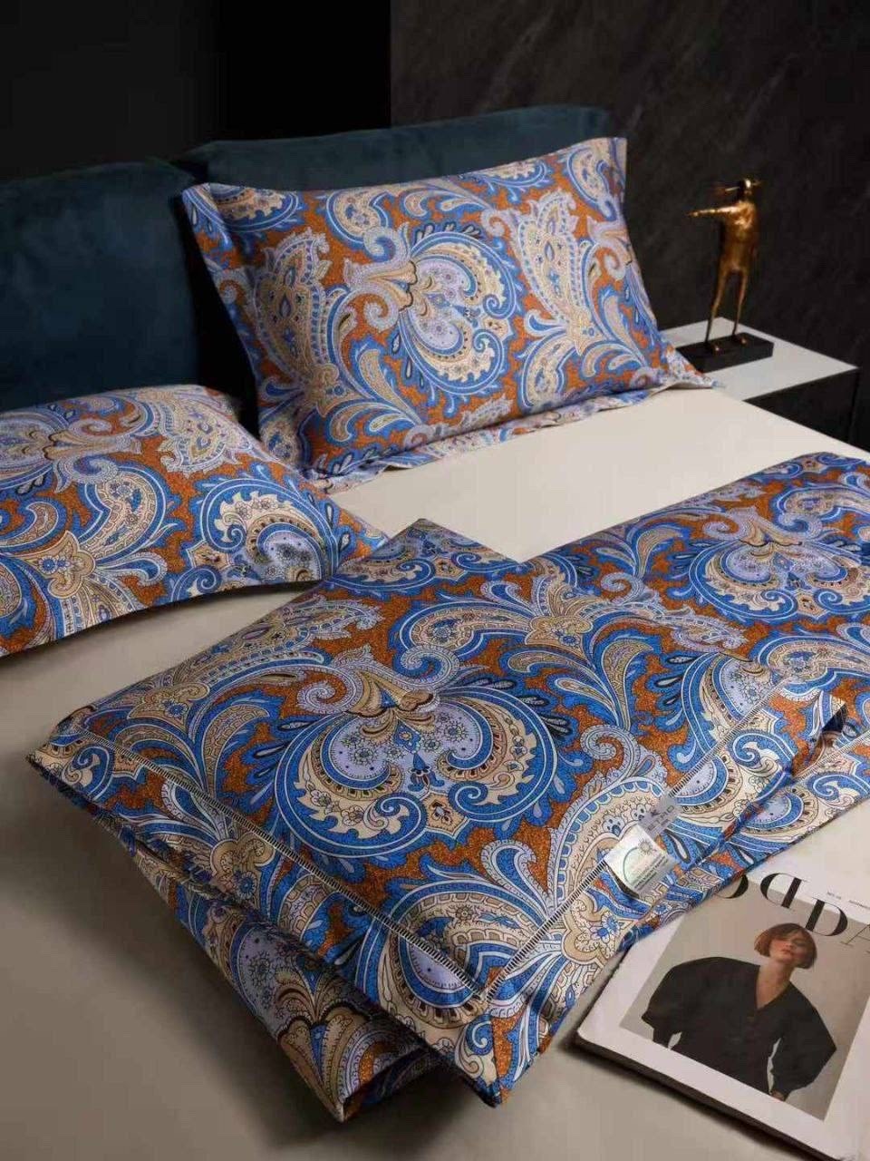 комплект постельного белья etro,комплект постельного белья,комплект постельного белья etro home,постельное белье из сатина,комплект постельного белье евро