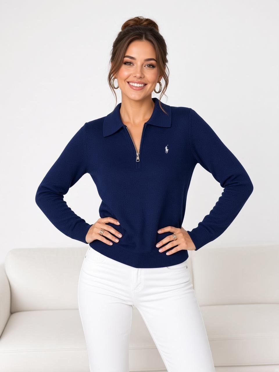 женская кофта,джемпер polo ralph lauren полузамок белый,женские джемпера,джемпер polo ralph lauren,кофта поло