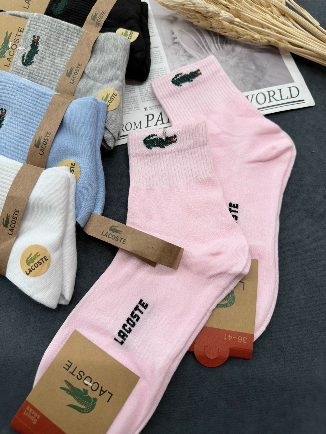комплект носков lacoste,носки lacoste,носки женские 10 пар,носки женские,носки комплект