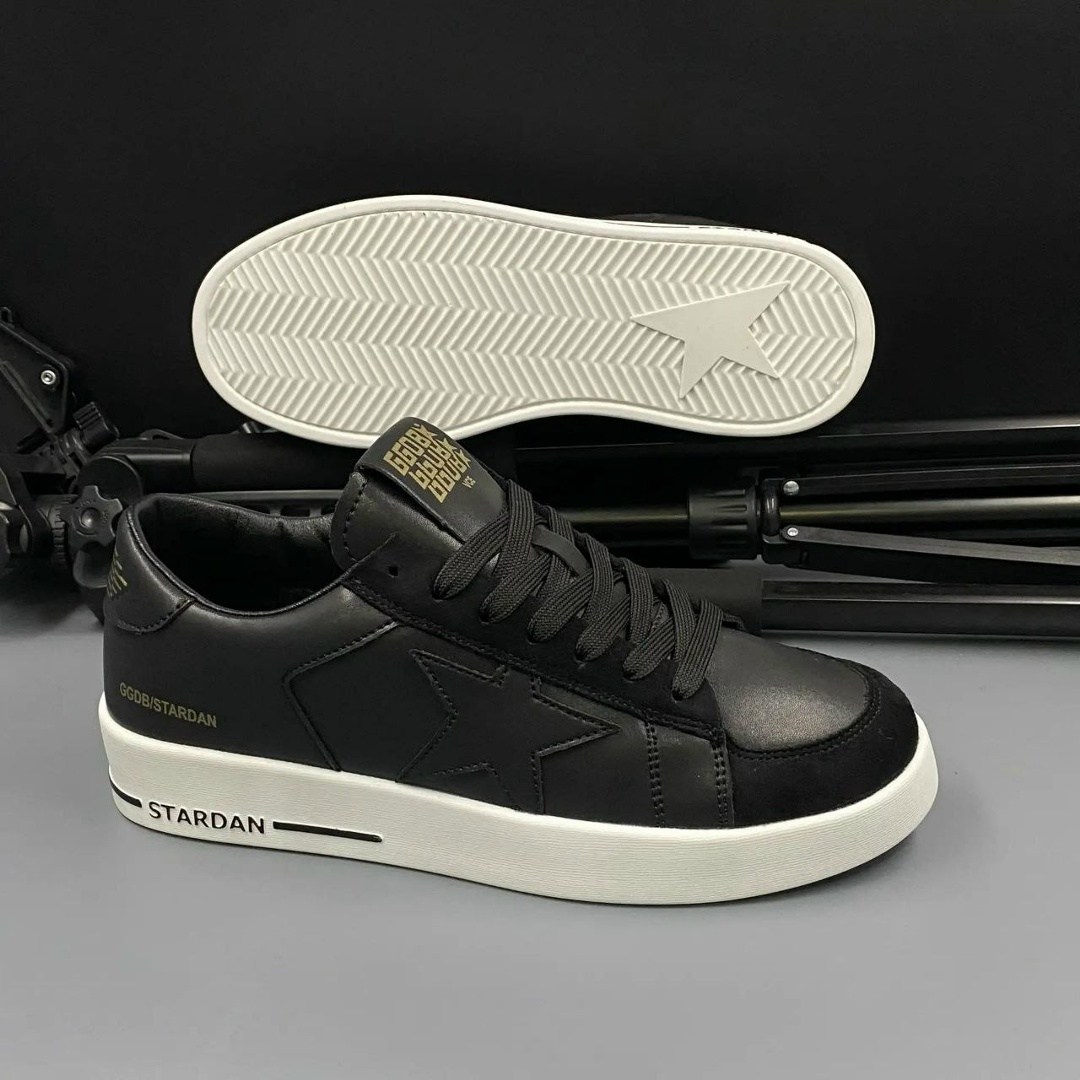 ,мужские кроссовки golden goose stardan leath,кроссовки golden goose,golden goose stardan черный,мужские кроссовки golden goose stardan leather