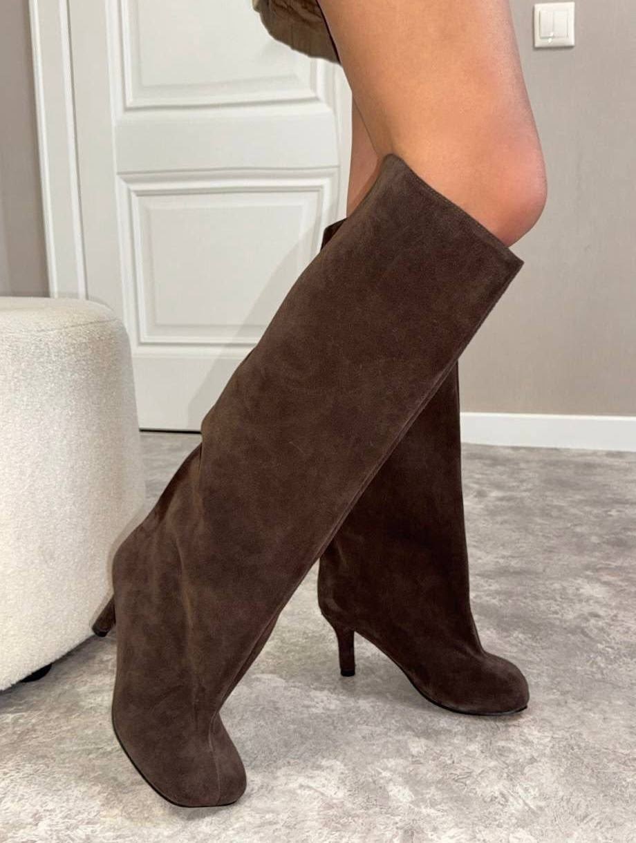 сапоги sylvia sam edelman черная замша,замшевые сапоги,,женские сапоги,коричневые сапоги
