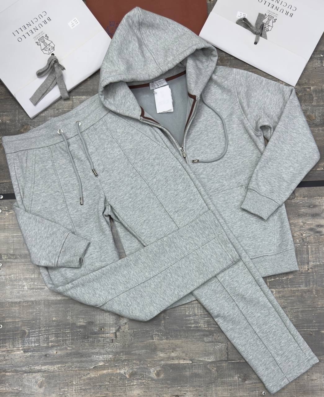 спортивный костюм brunello cucinelli,спортивный костюм мужской brunello cucinelli,кофта толстовка,спортивный костюм brunello cucinelli premium - grey,костюм brunello cucinelli