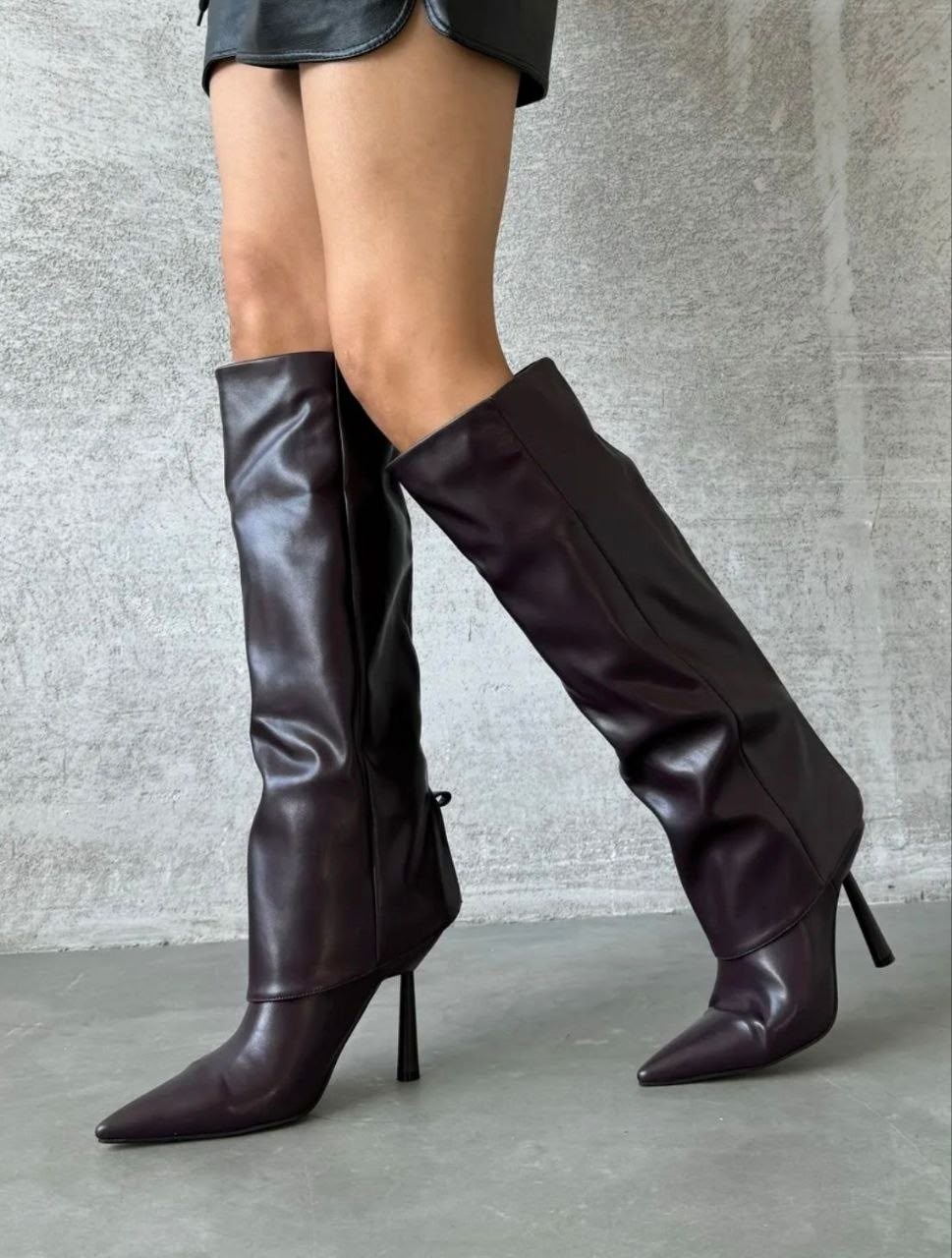 сапоги юбка демисезонные на каблуке eleganta shoes,сапоги женские,сапоги на каблуке,сапоги,сапоги трубы на каблуке