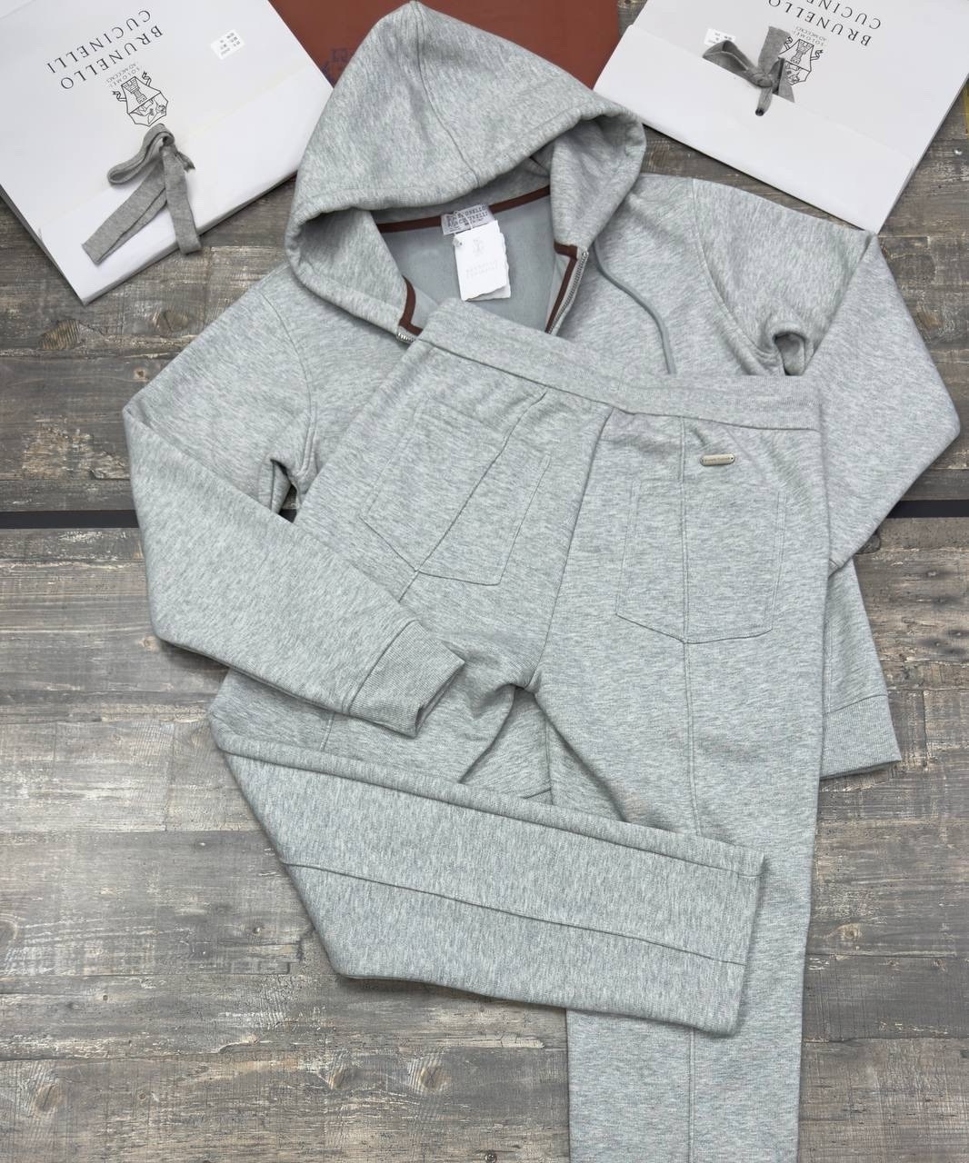 спортивный костюм brunello cucinelli,спортивный костюм мужской brunello cucinelli,кофта толстовка,спортивный костюм brunello cucinelli premium - grey,костюм brunello cucinelli