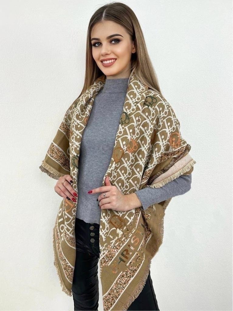 платок dior,теплый палантин,брендовый теплый палантин dior,палантин платок,брендовый палантин dior