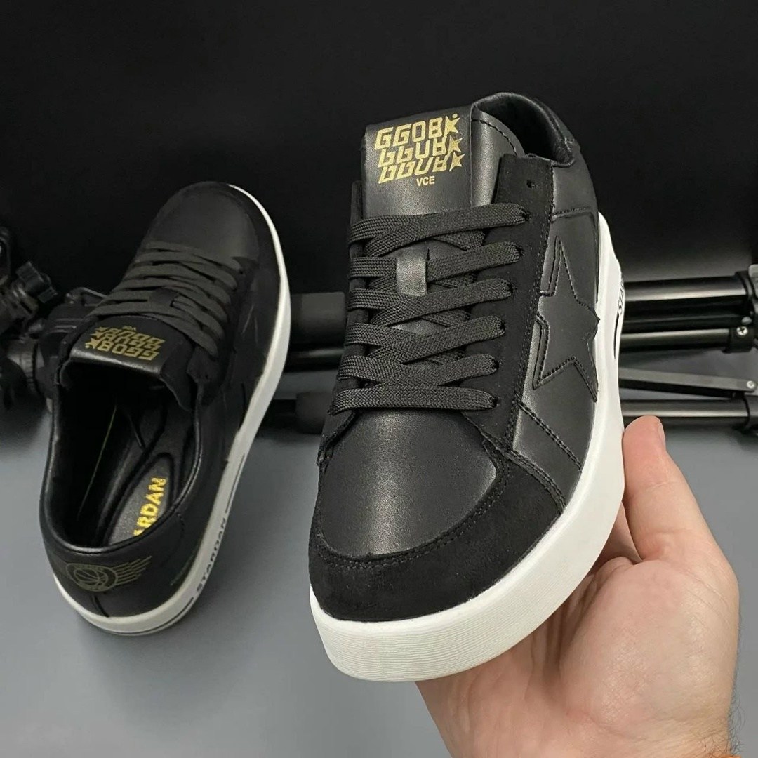 ,мужские кроссовки golden goose stardan leath,кроссовки golden goose,golden goose stardan черный,мужские кроссовки golden goose stardan leather