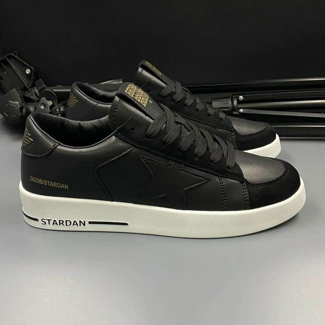 ,мужские кроссовки golden goose stardan leath,кроссовки golden goose,golden goose stardan черный,мужские кроссовки golden goose stardan leather