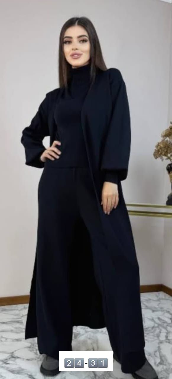 костюм тройка вязаный с кардиганом k.s 316124418,трикотажные костюмы,элегантные кардиганы,комплект кардиган,вязаные костюмы