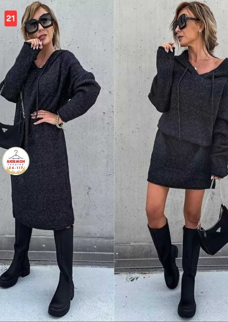теплое платье вязаное,платье вязаное женское,платье с капюшоном,платье вязаное,теплое платье