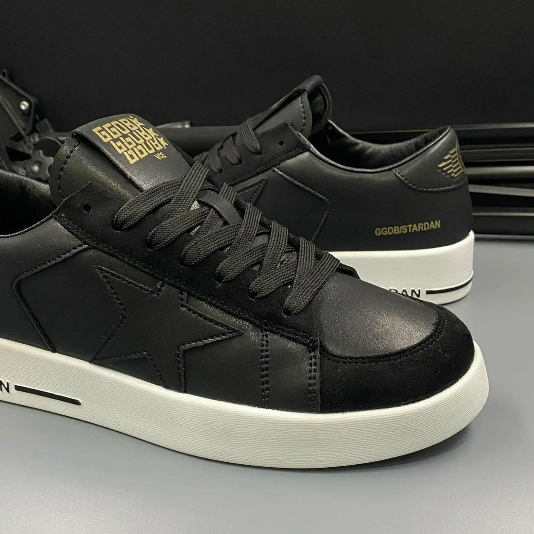 ,мужские кроссовки golden goose stardan leath,кроссовки golden goose,golden goose stardan черный,мужские кроссовки golden goose stardan leather