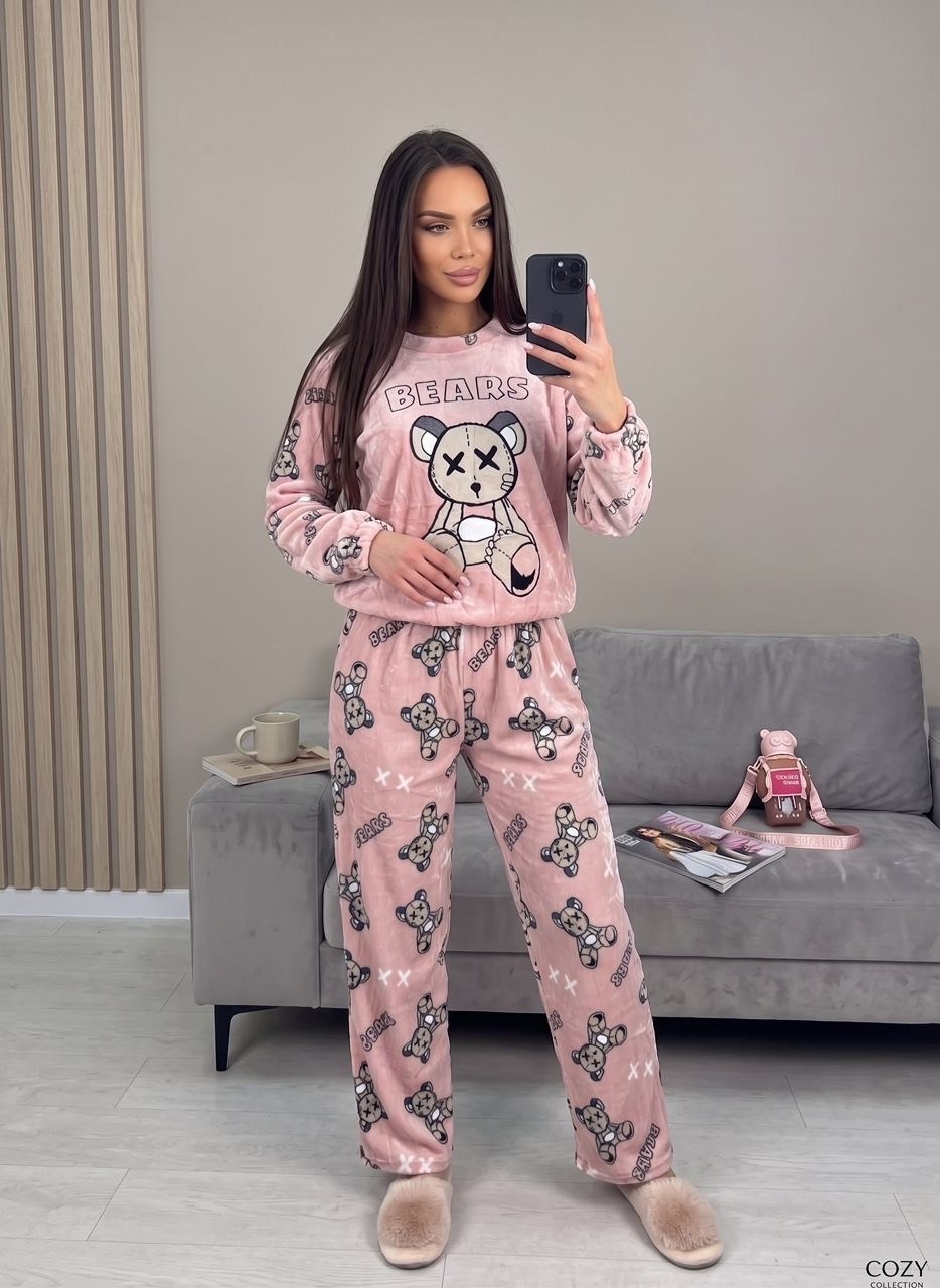 костюм теплый женский домашний пижама плюшевая h’rose brand,пижама со штанами теплая домашняя плюшевая,пижама со штанами теплая домашняя плюшевая chuvyshop,пижама женская со штанами теплая домашняя пл