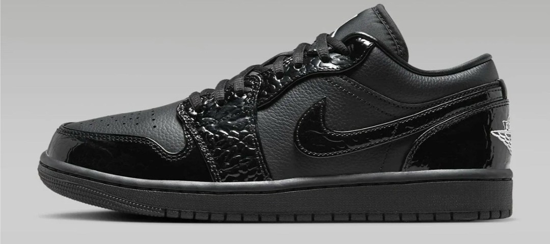 nike air jordan 1 low,nike air jordan 1 low se,air jordan 1 low,чёрные кроссовки nike air jordan 1 low se black croc,air jordan 1 low se