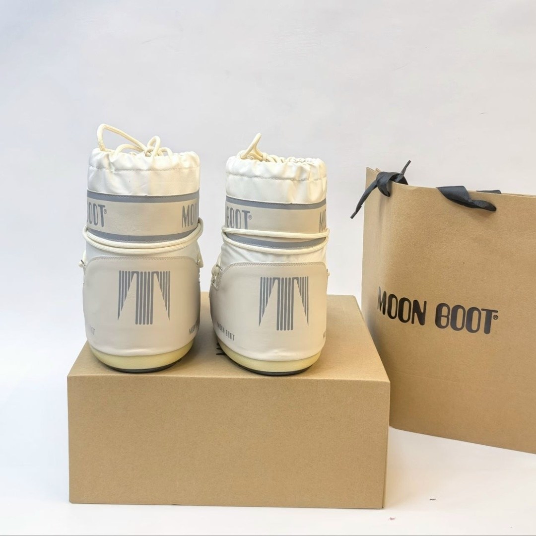 зимние сапоги moon boot бежевый,луноходы женские,moon boot низкие нейлоновые ботинки icon cream white,луноходы moon boot,ботинки луноходы