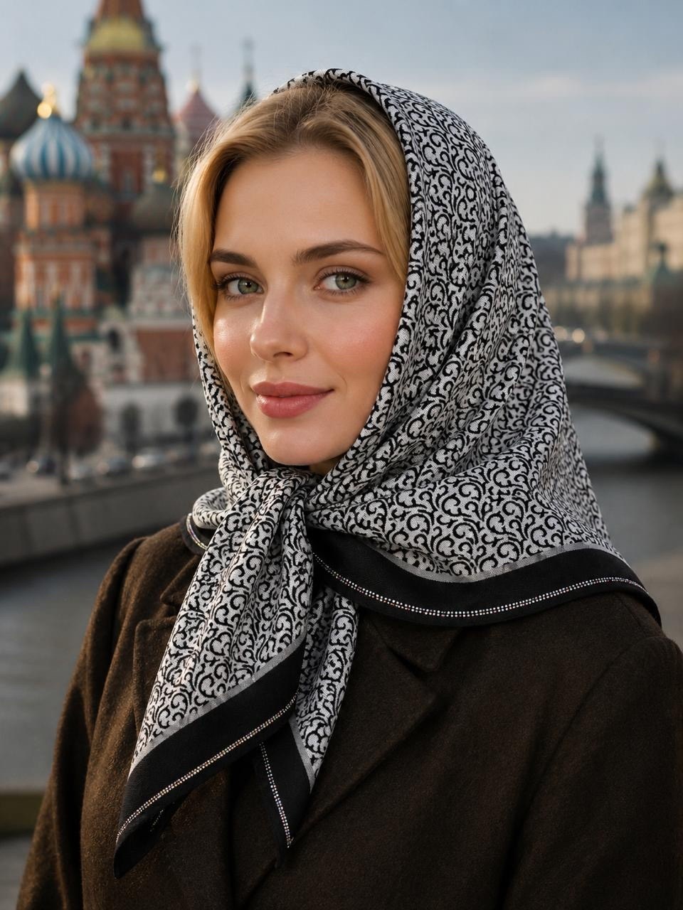 девушка,платки женские,платок серый,красивая русская женщина,платок летний
