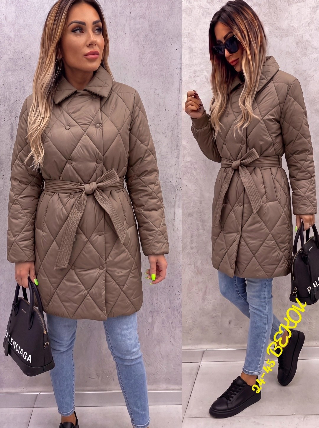 пальто стеганое плащ стеганый куртка женская весна dh fashion,пальто стеганое женское,удлиненная куртка,куртка женская,стеганое пальто